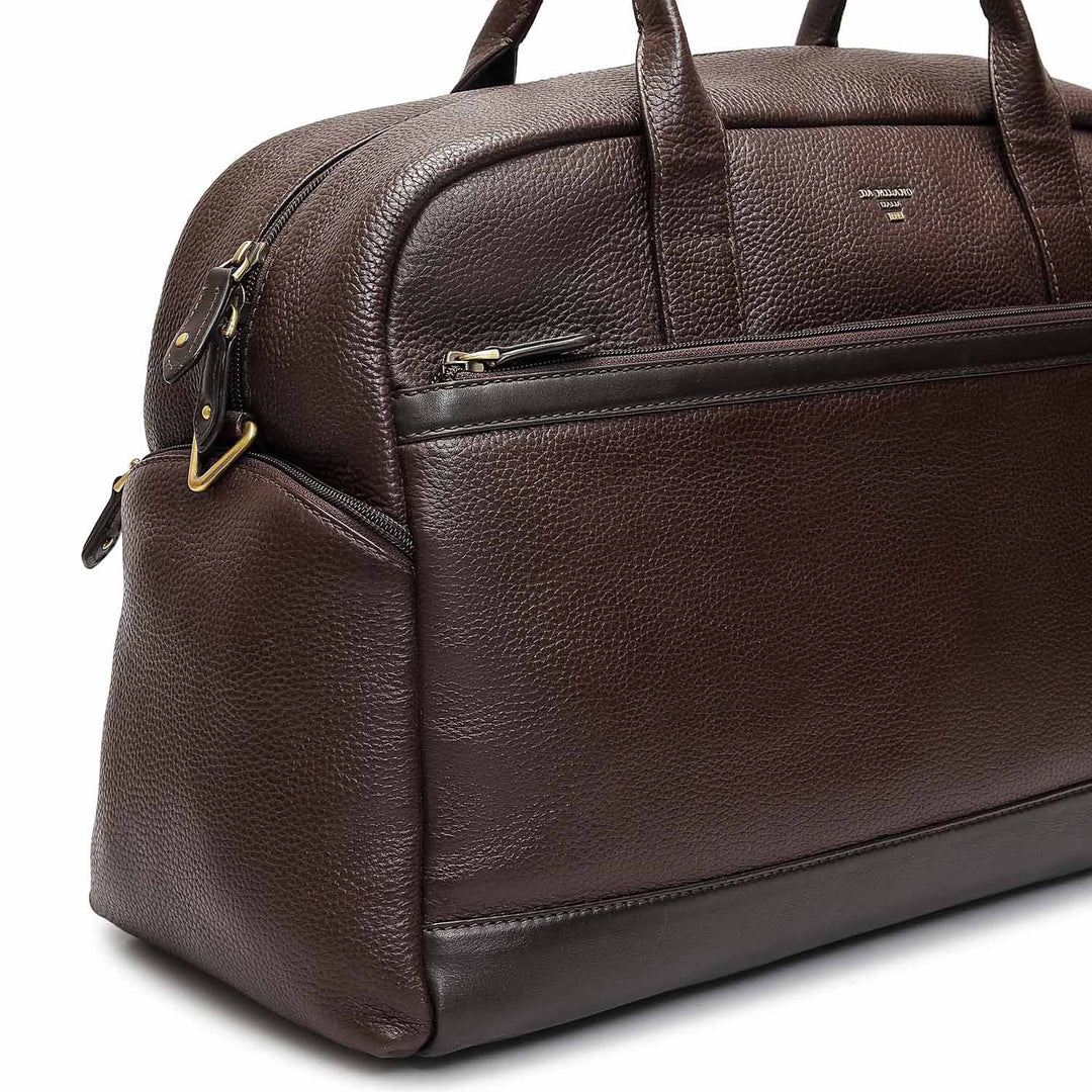 Wax Leather Luggage - Chocolate