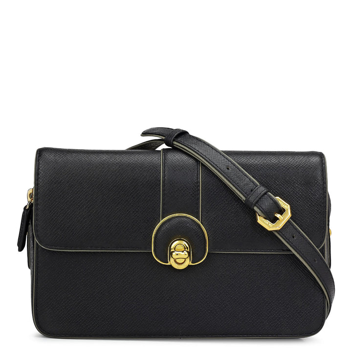 Small Franzy Leather Sling - Black