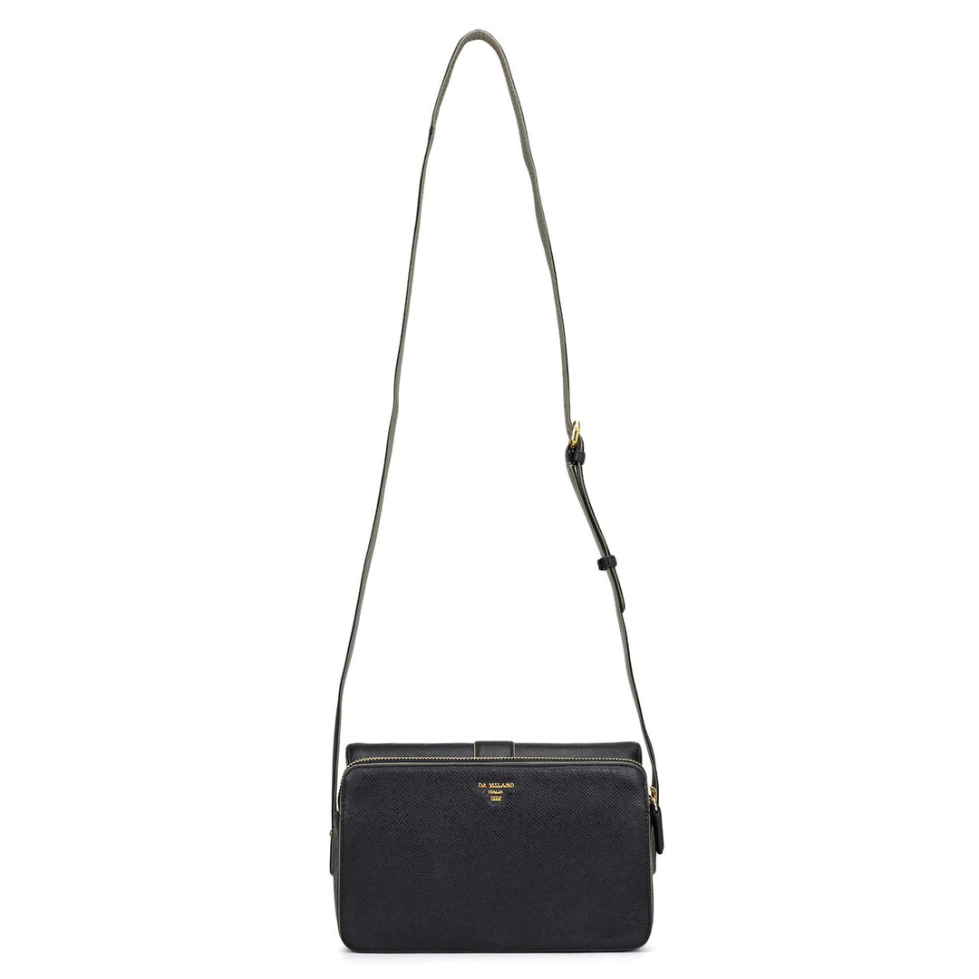 Small Franzy Leather Sling - Black