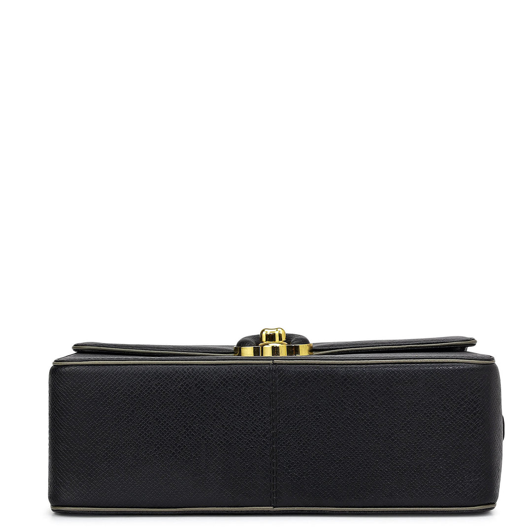 Small Franzy Leather Sling - Black