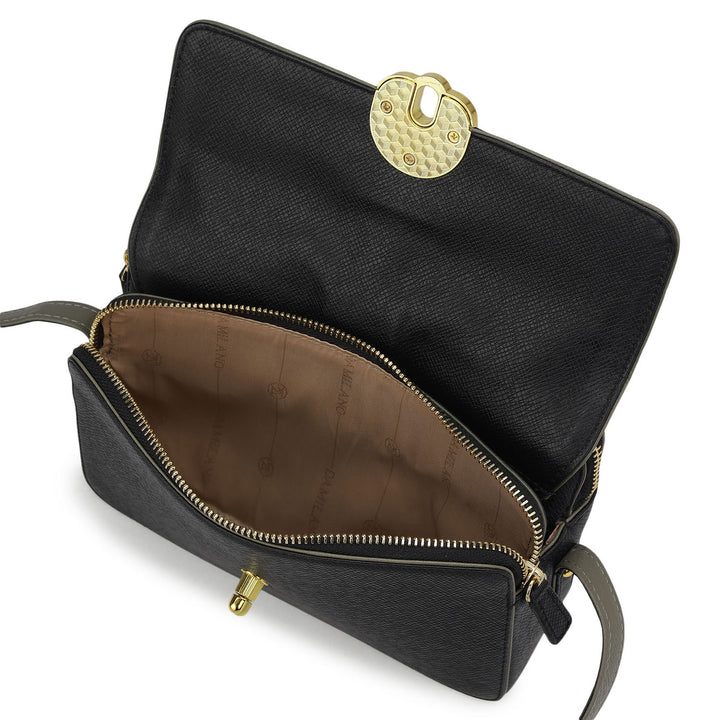 Small Franzy Leather Sling - Black