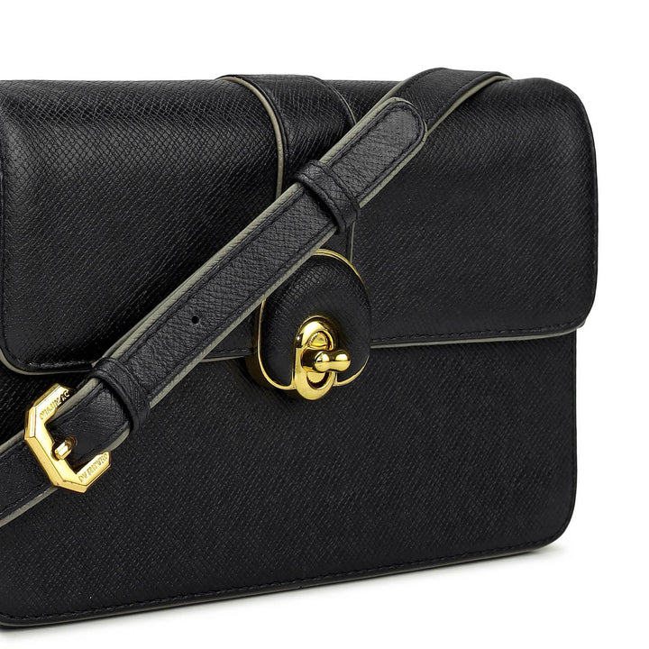 Small Franzy Leather Sling - Black