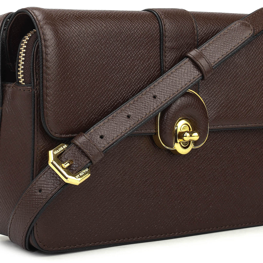 Small Franzy Leather Sling - Oak