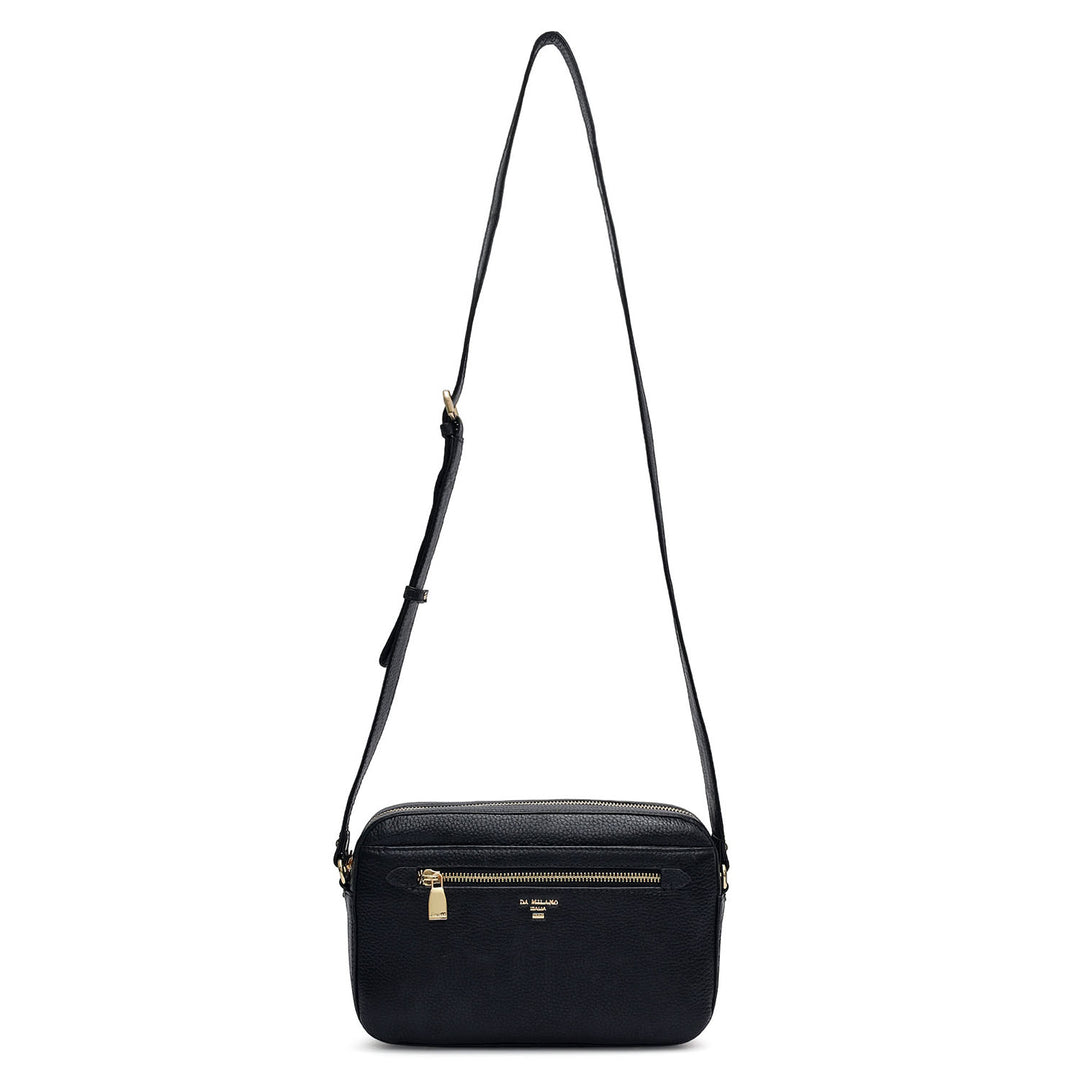 Small Wax Leather Sling - Black