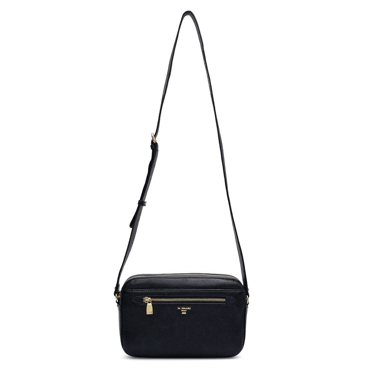 Small Wax Leather Sling - Black