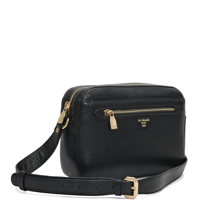 Small Wax Leather Sling - Black