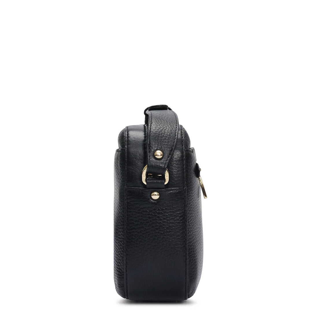 Small Wax Leather Sling - Black