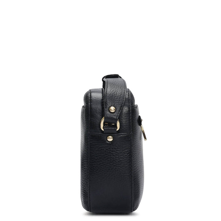 Small Wax Leather Sling - Black