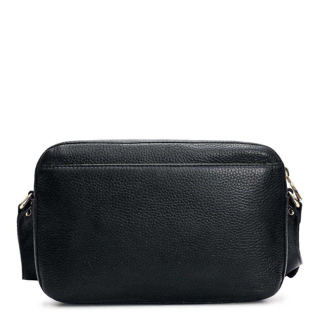 Small Wax Leather Sling - Black