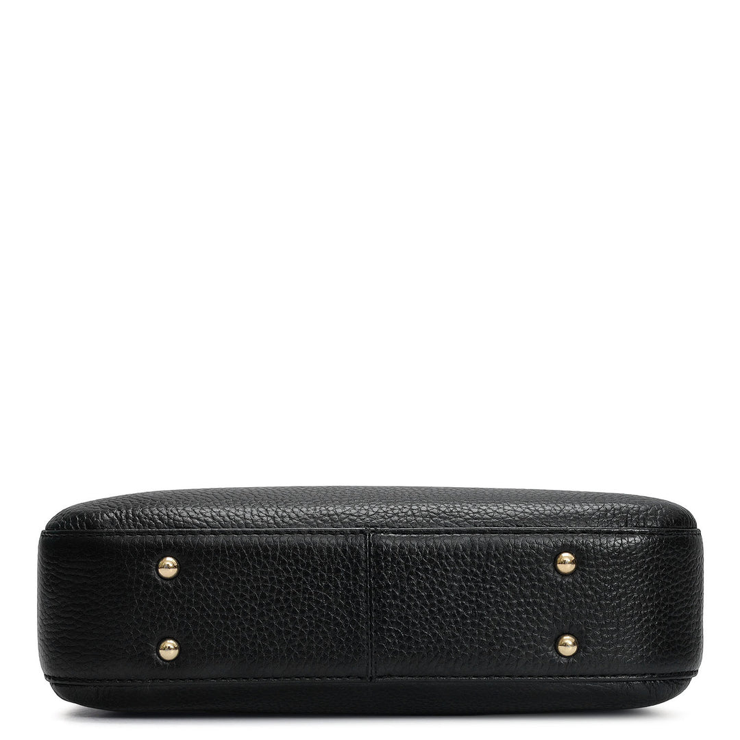 Small Wax Leather Sling - Black