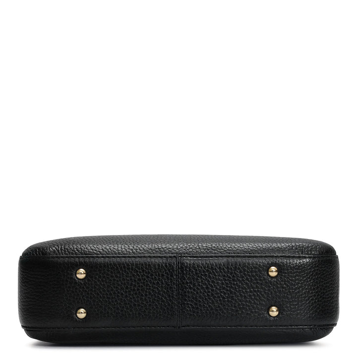 Small Wax Leather Sling - Black