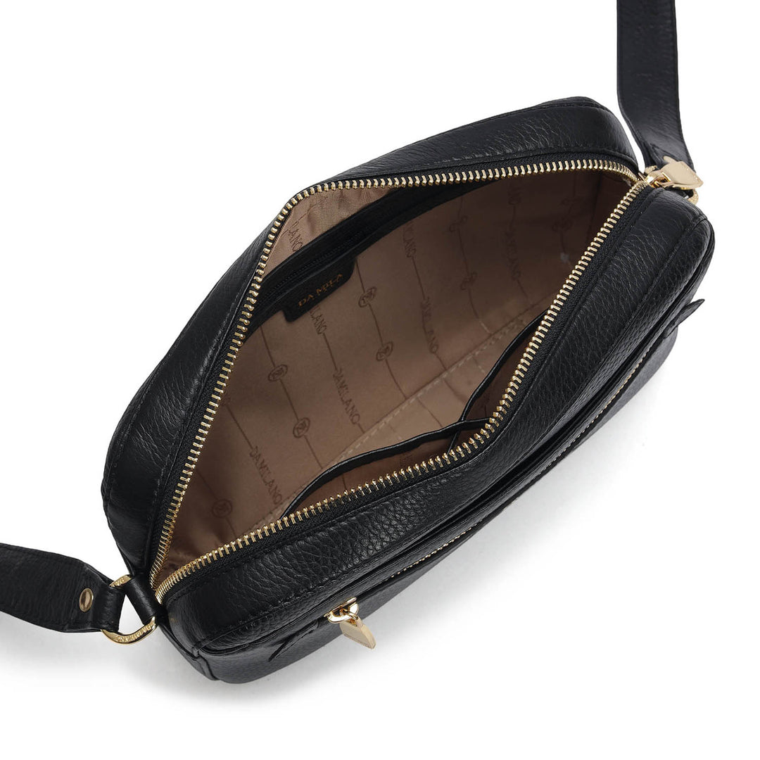 Small Wax Leather Sling - Black