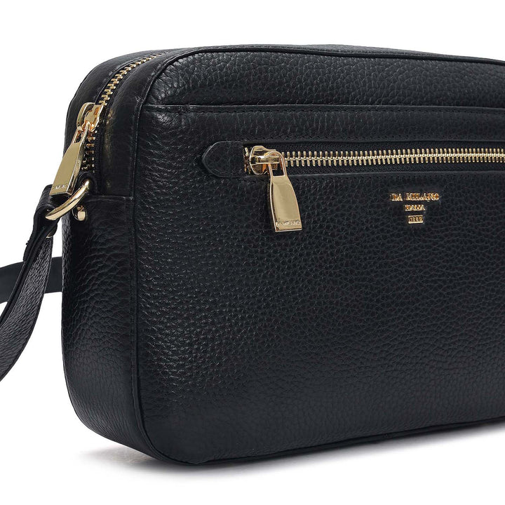 Small Wax Leather Sling - Black