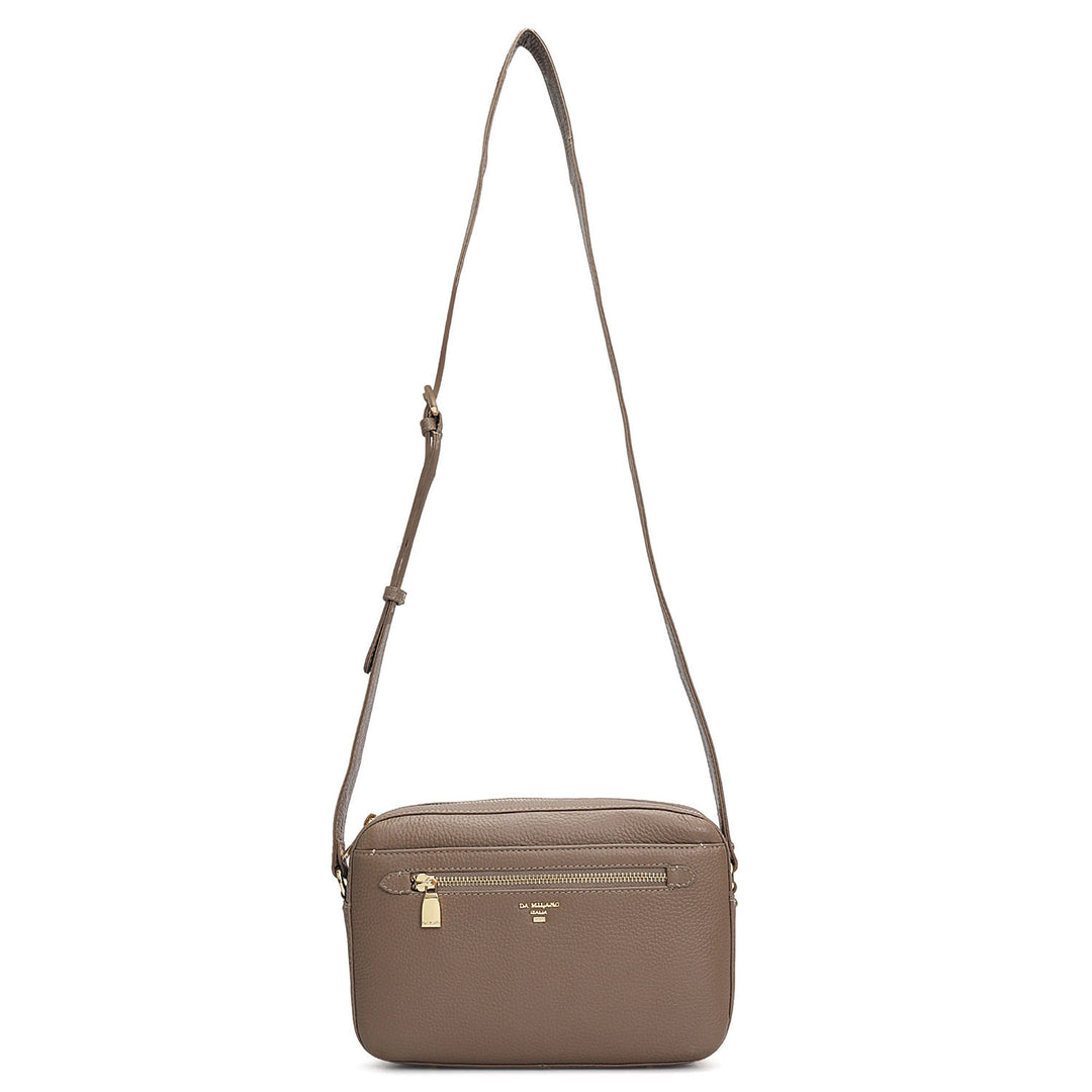 Small Wax Leather Sling - Greyish Taupe