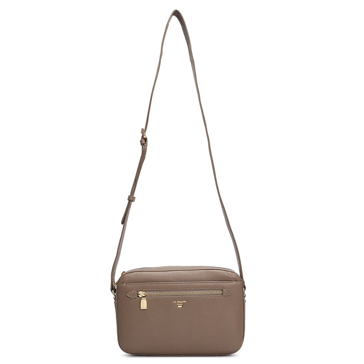 Small Wax Leather Sling - Greyish Taupe