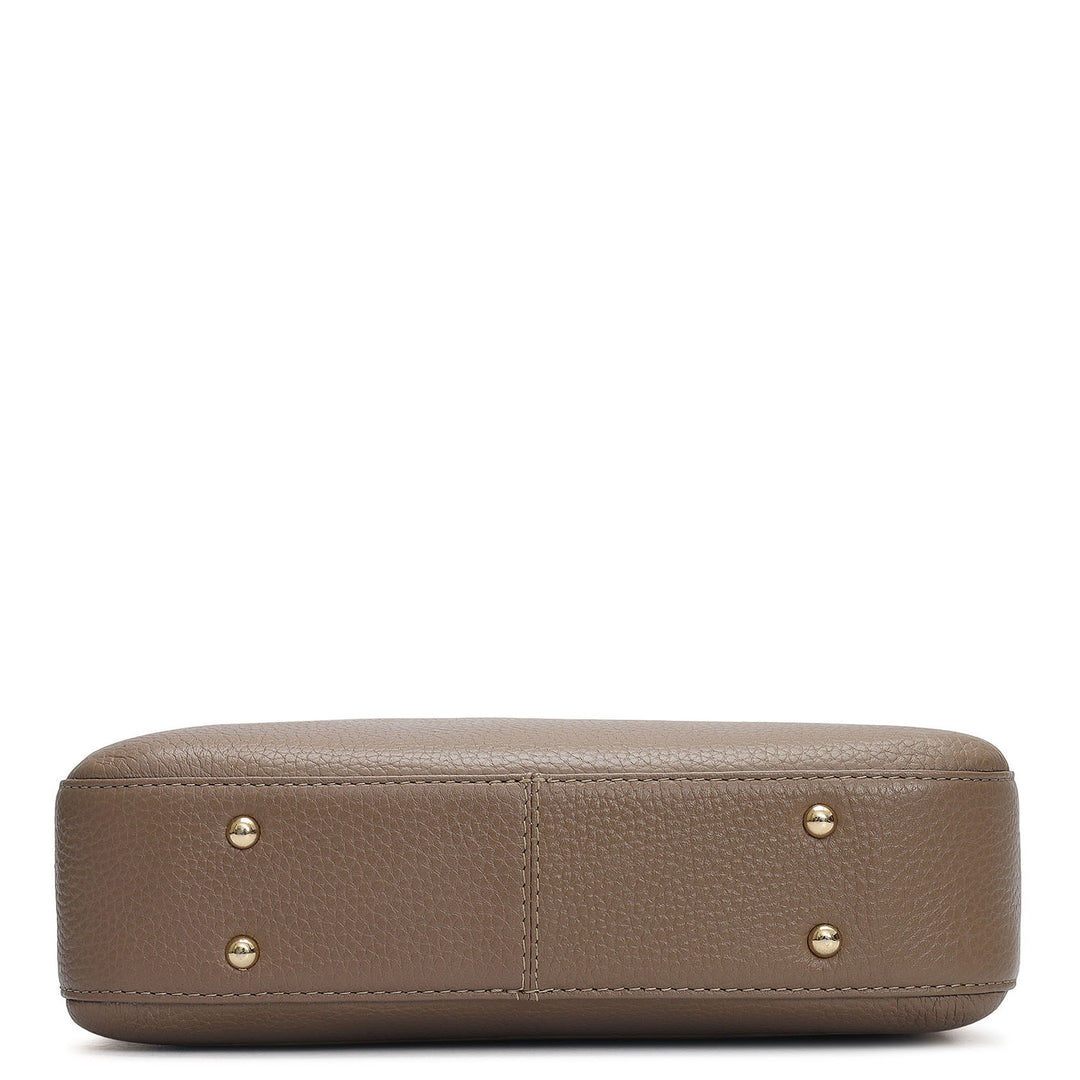 Small Wax Leather Sling - Greyish Taupe