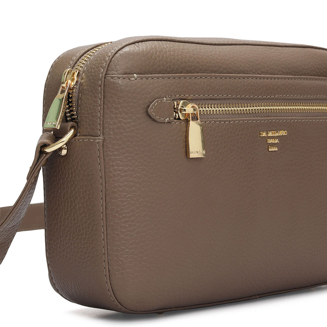 Small Wax Leather Sling - Greyish Taupe