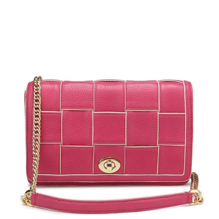 Small Wax Leather Sling - Magenta