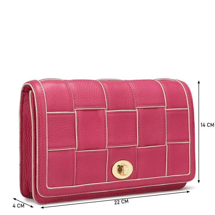 Small Wax Leather Sling - Magenta