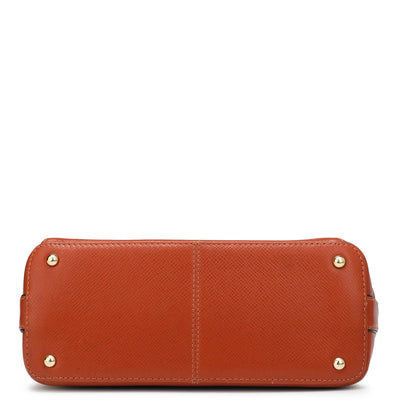 Small Franzy Leather Sling - Rust Orange