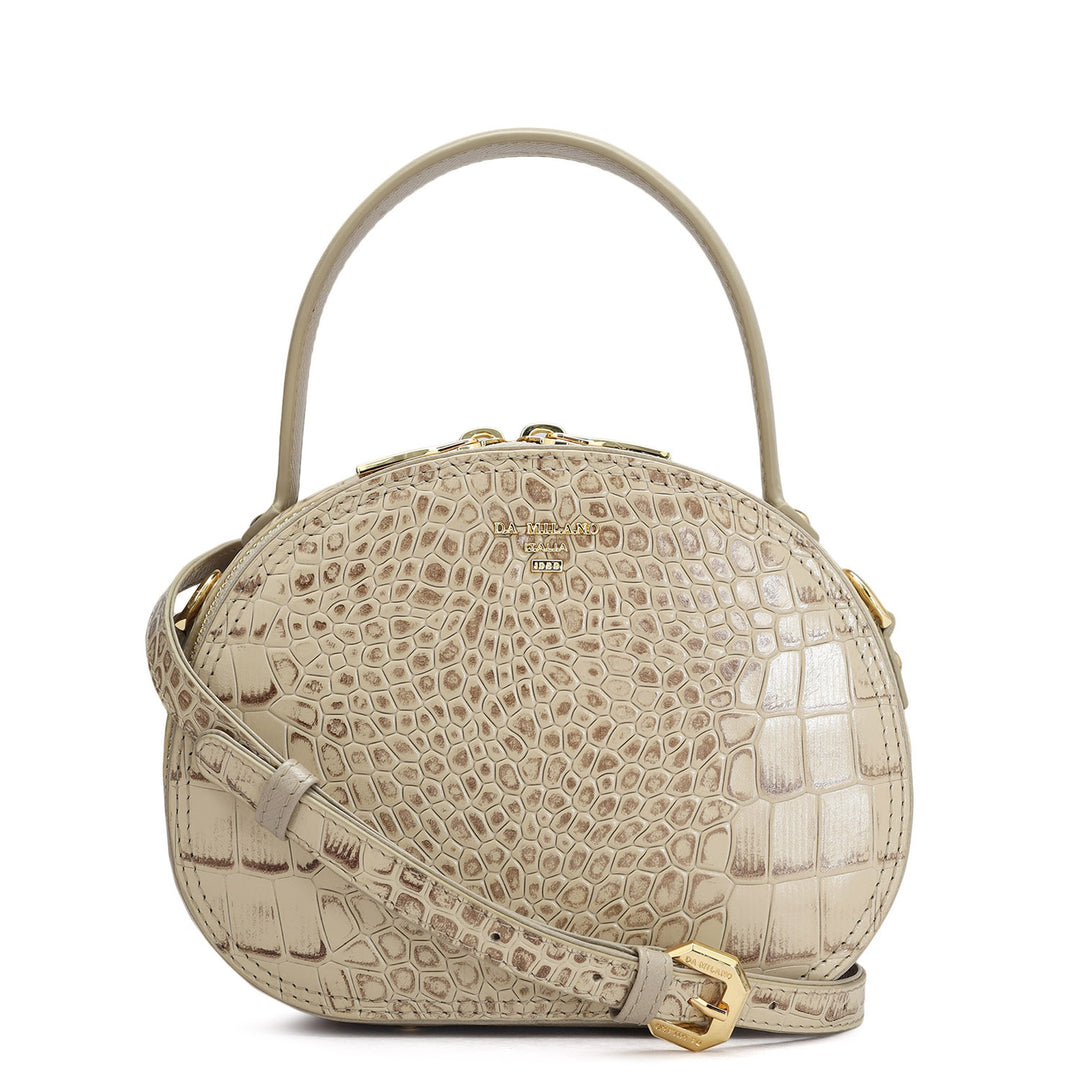 Small Croco Leather Sling - Frost