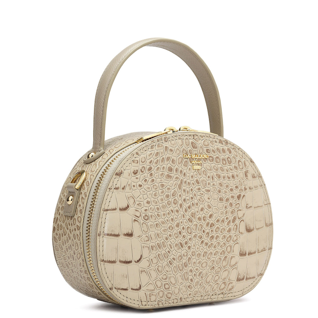 Small Croco Leather Sling - Frost