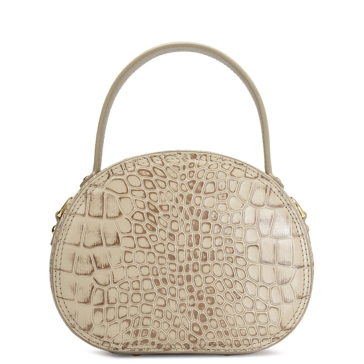 Small Croco Leather Sling - Frost