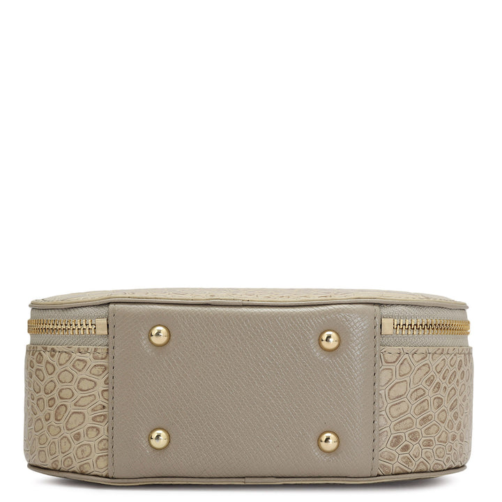 Small Croco Leather Sling - Frost