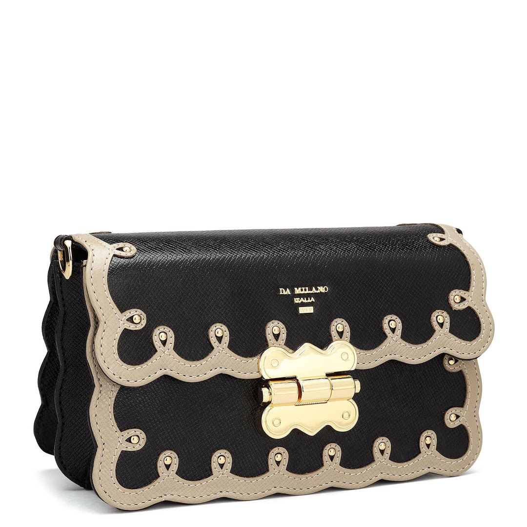 Small Franzy Leather Sling - Black