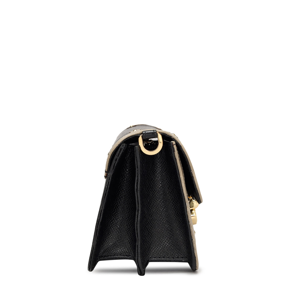 Small Franzy Leather Sling - Black