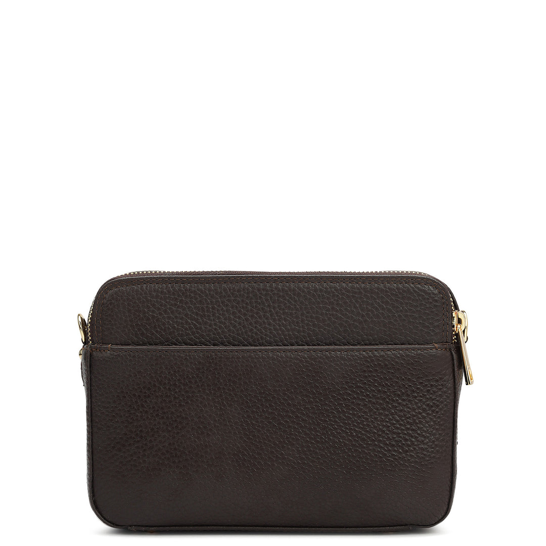 Small Wax Leather Sling - Chocolate