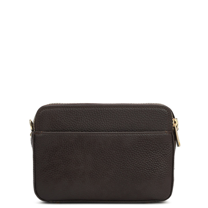 Small Wax Leather Sling - Chocolate