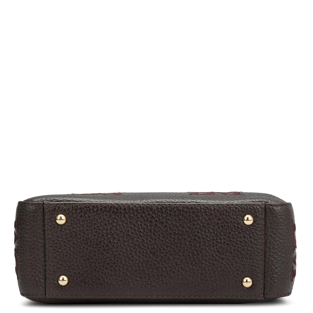 Small Wax Leather Sling - Chocolate