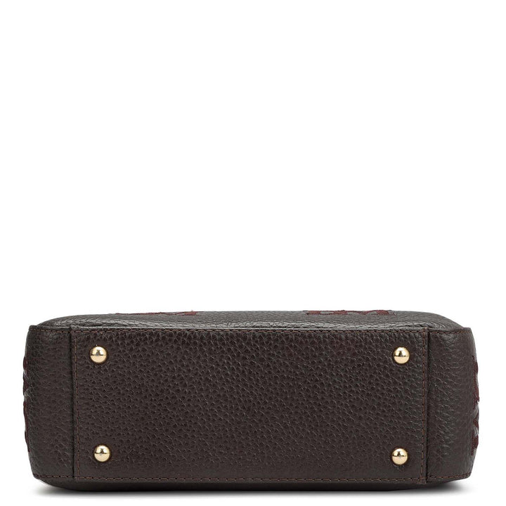 Small Wax Leather Sling - Chocolate