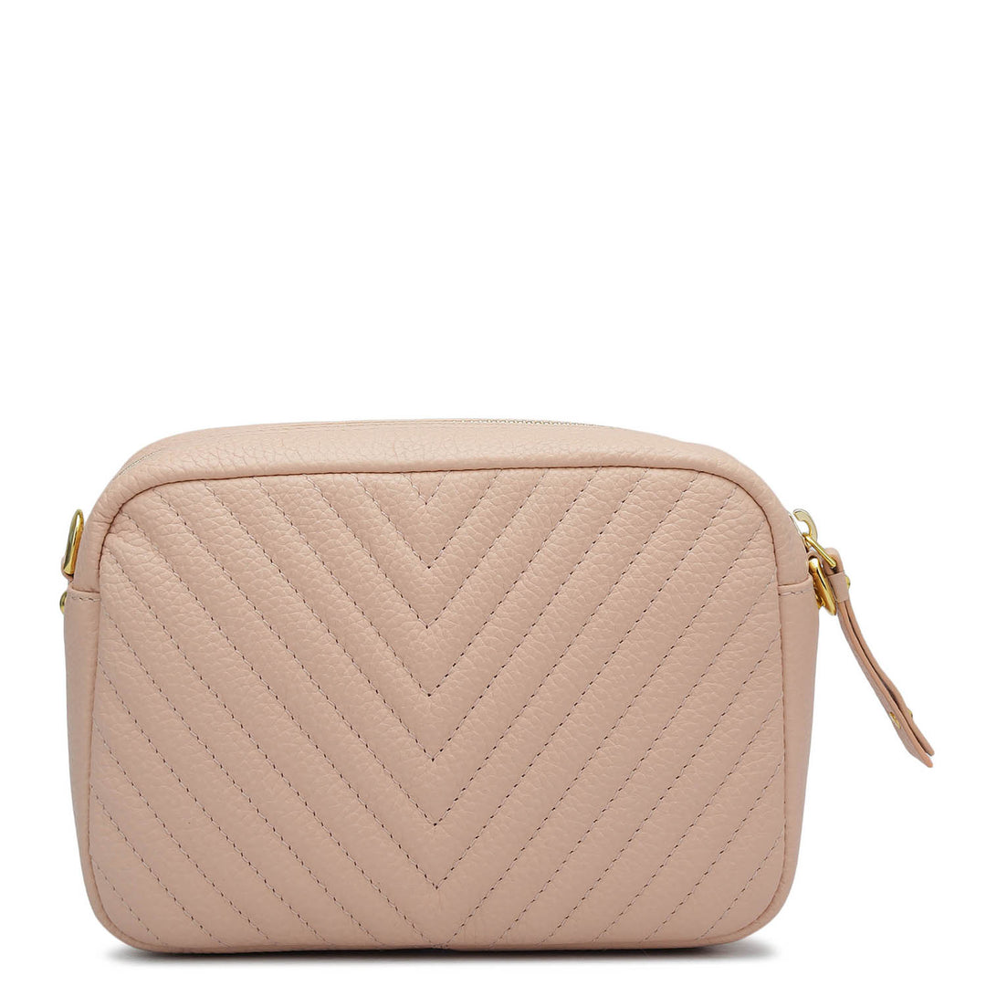 Small Quilting Wax Leather Sling - Feather