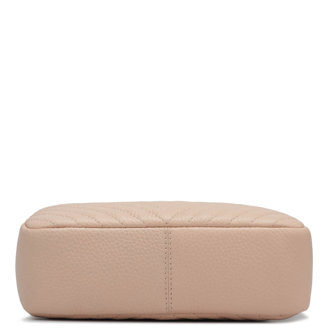 Small Quilting Wax Leather Sling - Feather