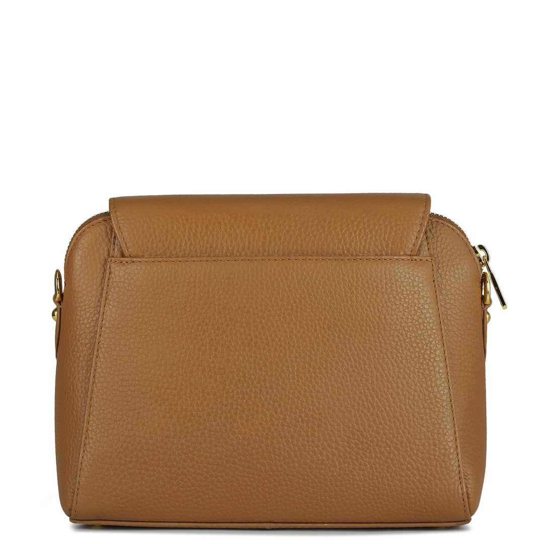 Small Wax Leather Sling - Caramel