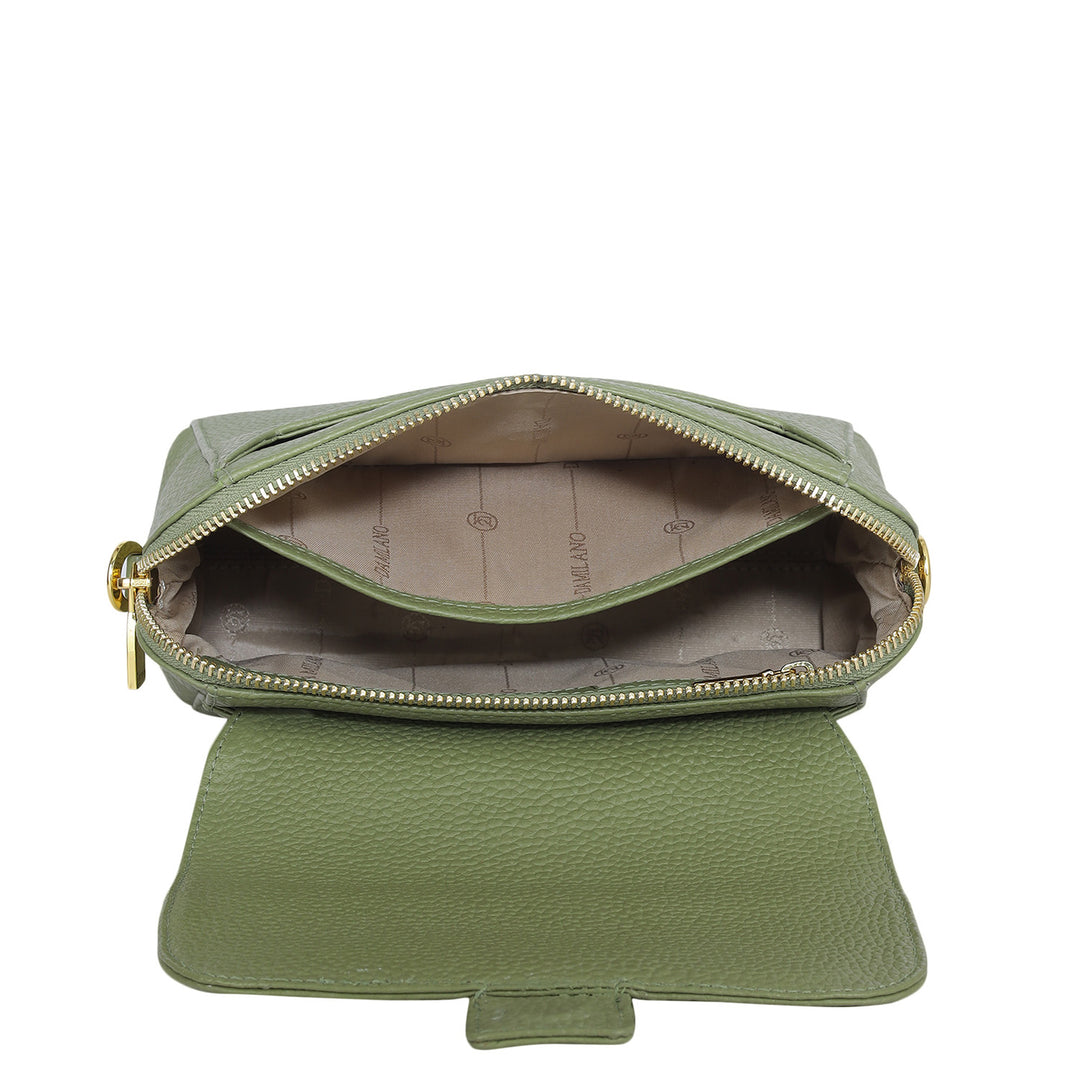 Small Wax Leather Sling - Fern