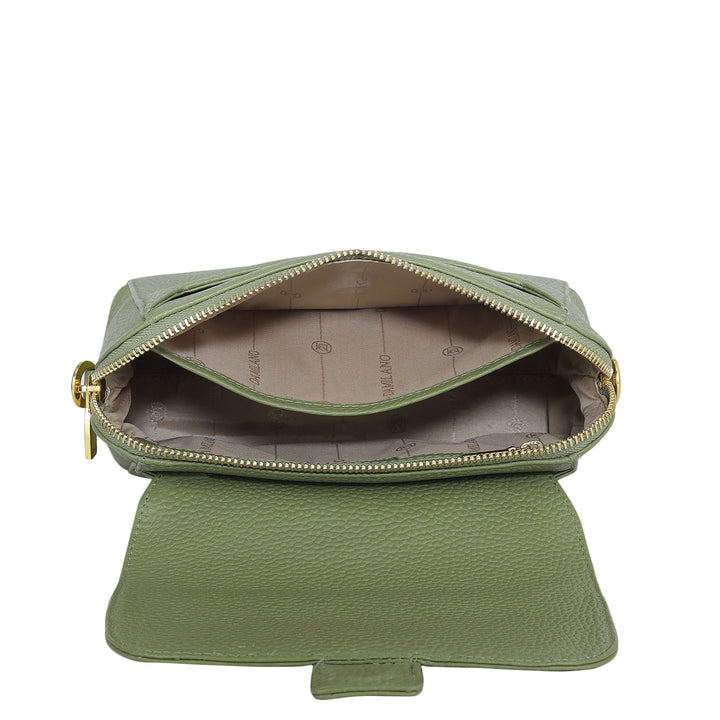 Small Wax Leather Sling - Fern