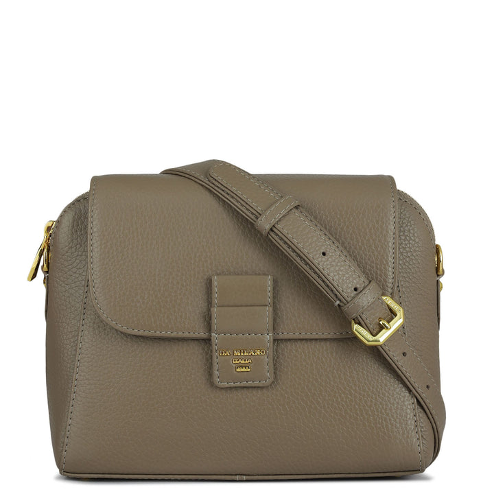 Small Wax Leather Sling - Greyish Taupe