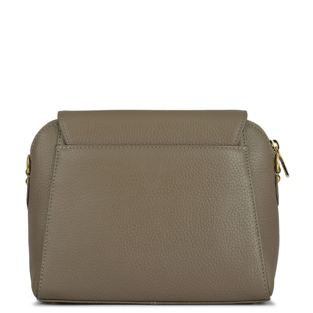 Small Wax Leather Sling - Greyish Taupe