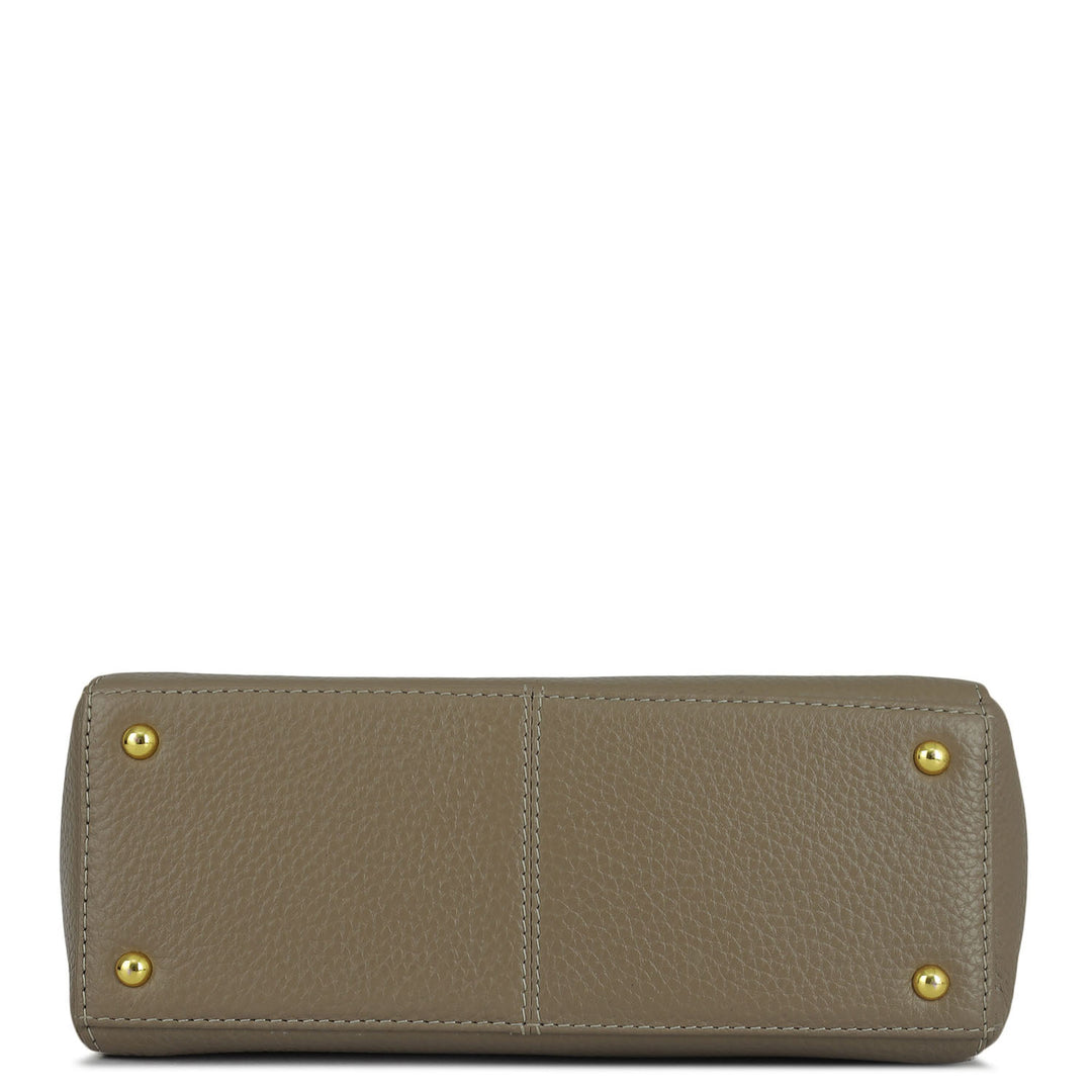 Small Wax Leather Sling - Greyish Taupe