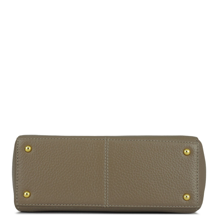 Small Wax Leather Sling - Greyish Taupe