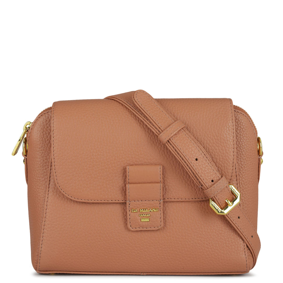 Small Wax Leather Sling - Terracotta