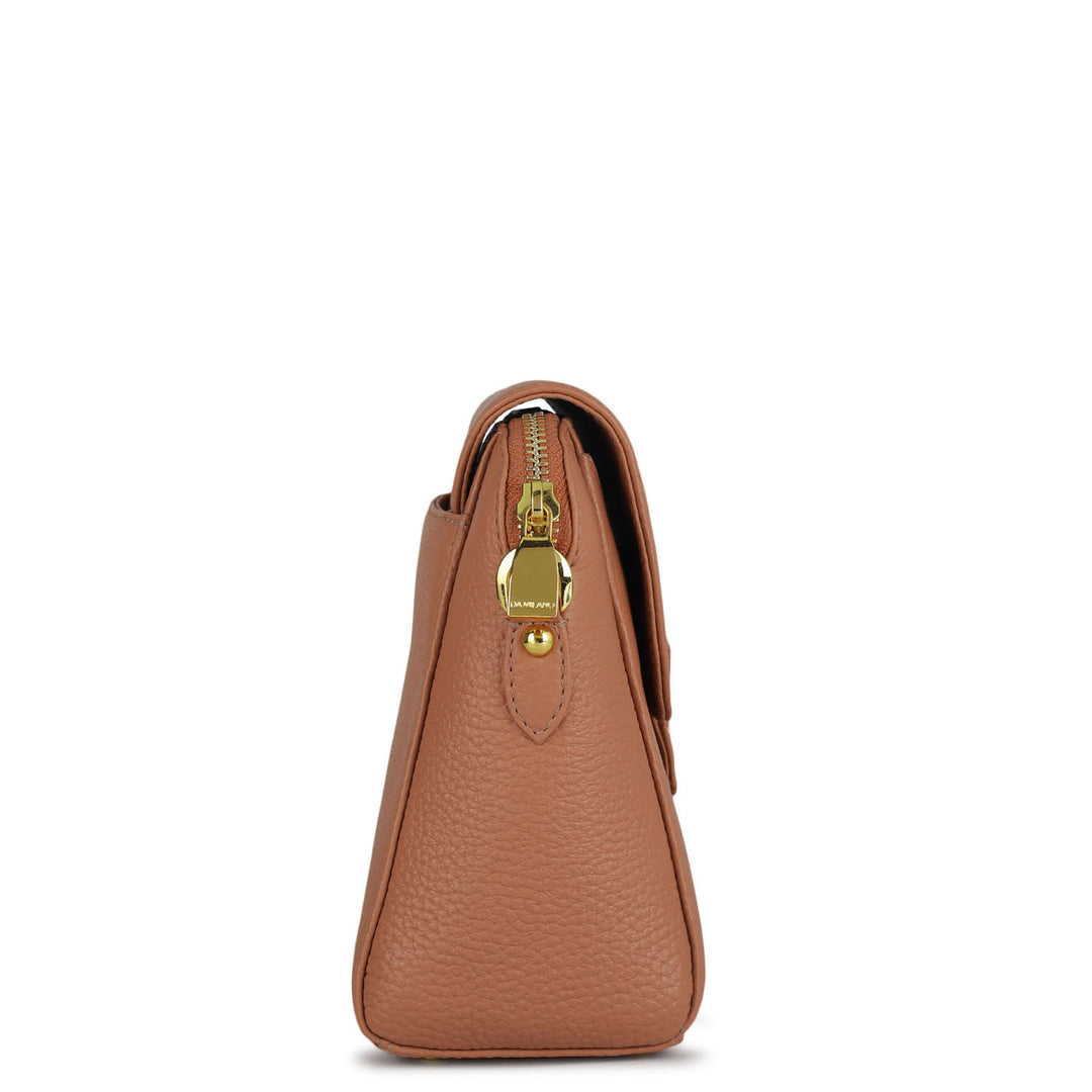 Small Wax Leather Sling - Terracotta