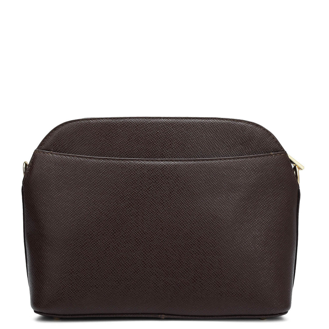 Small Croco Franzy Leather Sling - Brown