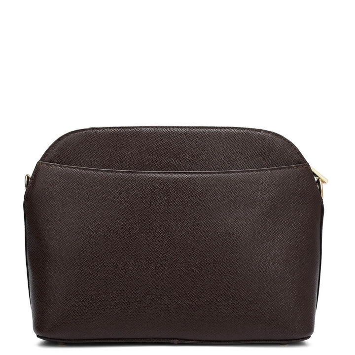 Small Croco Franzy Leather Sling - Brown