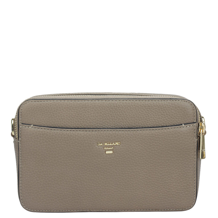 Small Wax Leather Sling - Greyish Taupe