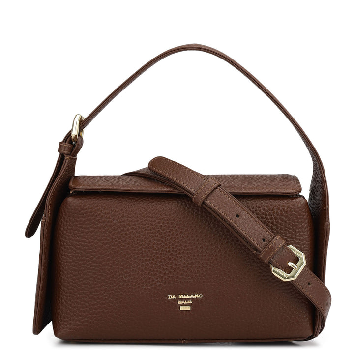 Small Wax Leather Sling - Espresso