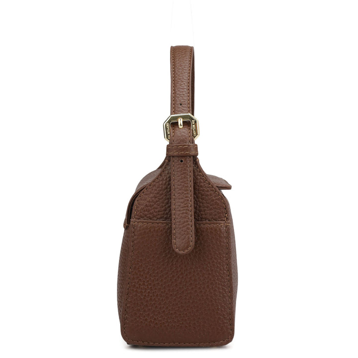 Small Wax Leather Sling - Espresso